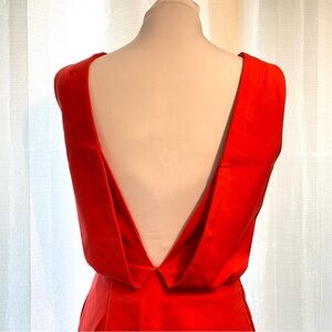 Zara | V-Back Red Sleeveless Dress
